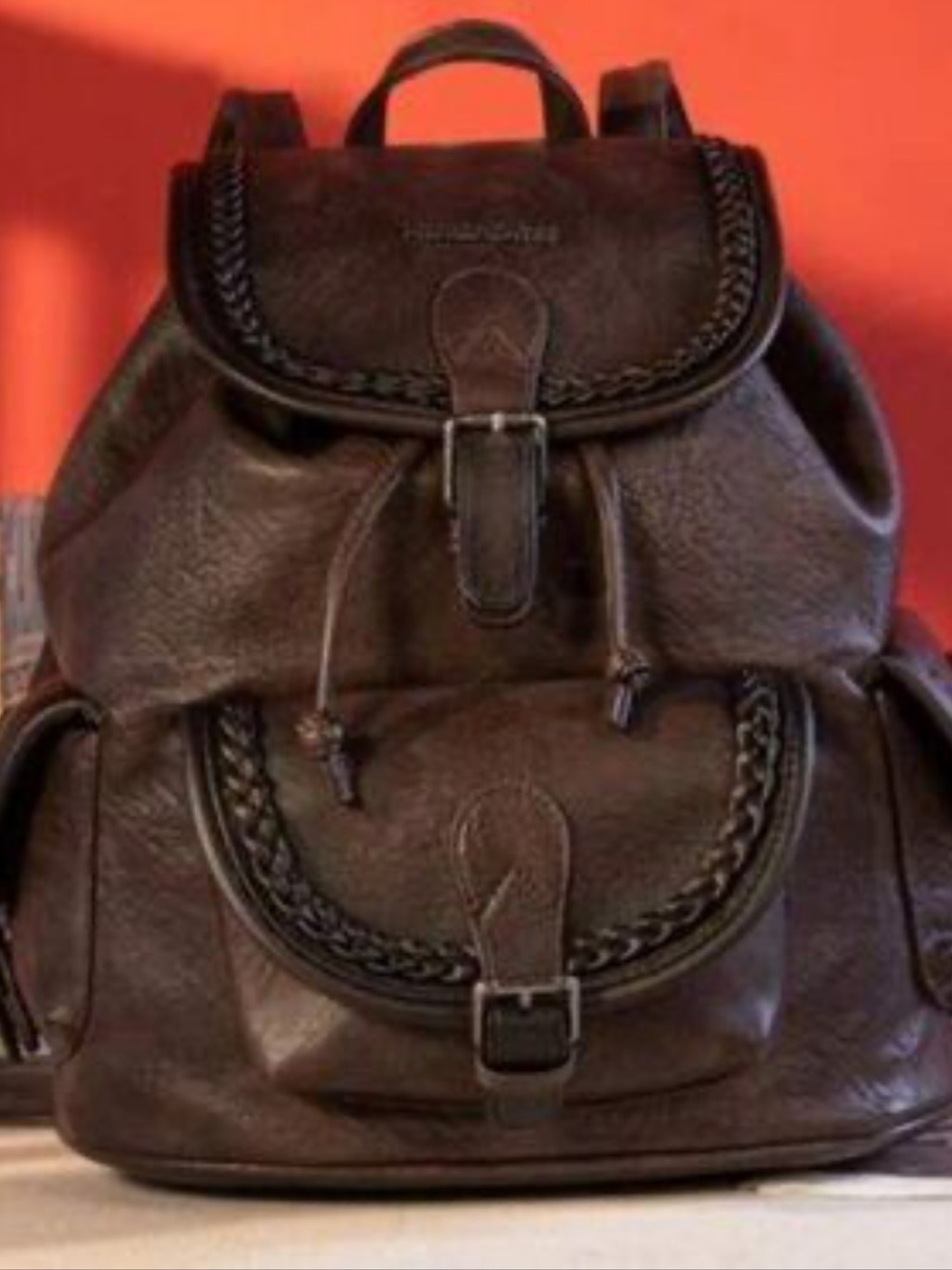 Montana West Classic Brown Leather Backpack